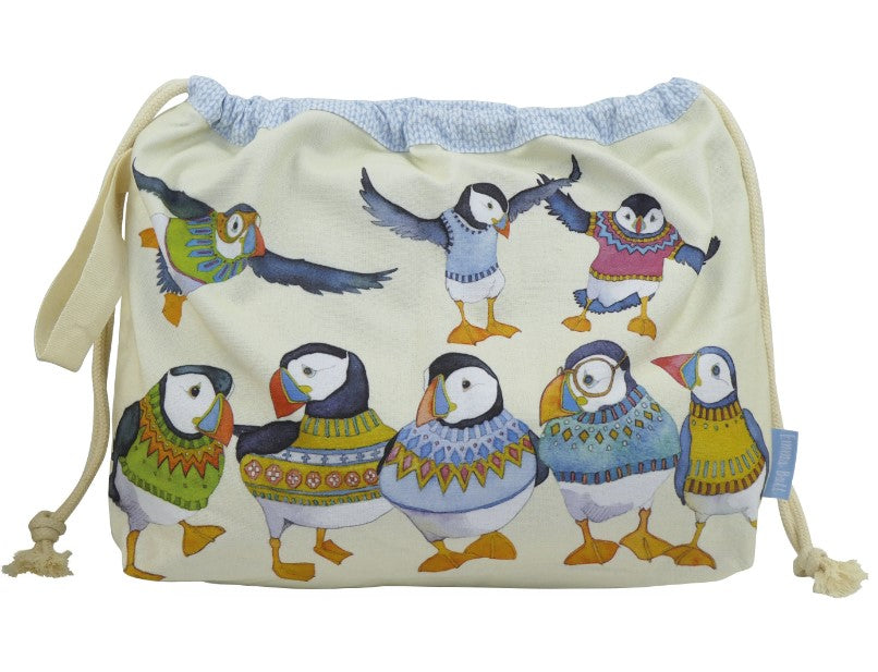 Wooly Puffins II Project Bag