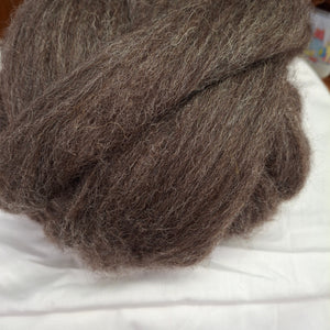 Shetland combed tops - Undyed - Dark Grey