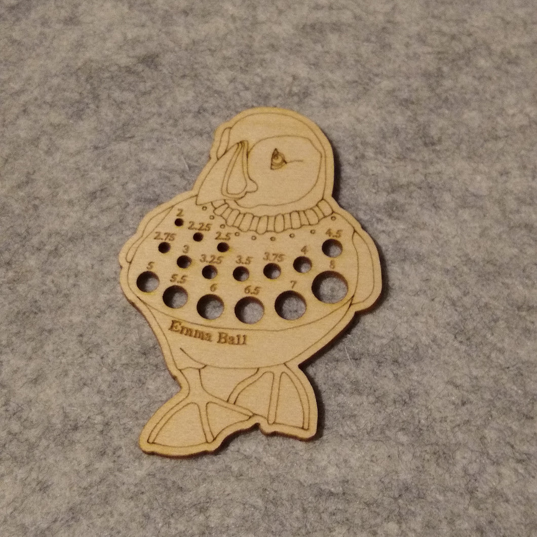 Woolly puffin needle gague