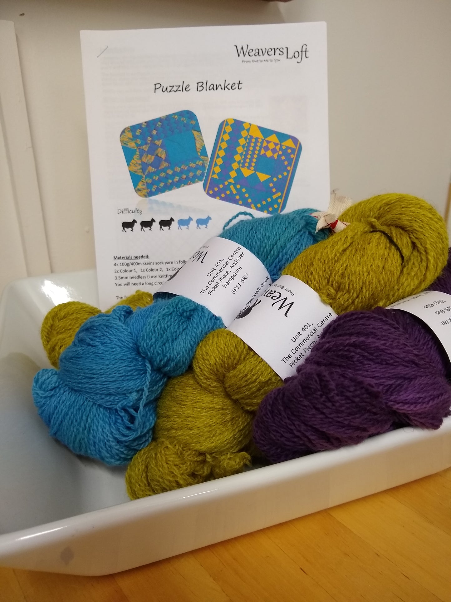 'Puzzle' Blanket Kit - HeartSpun Yarn