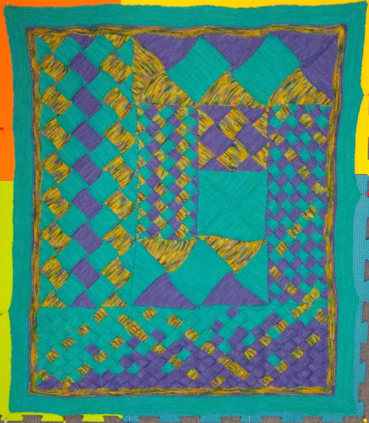 'Puzzle' Blanket Kit - HeartSpun Yarn